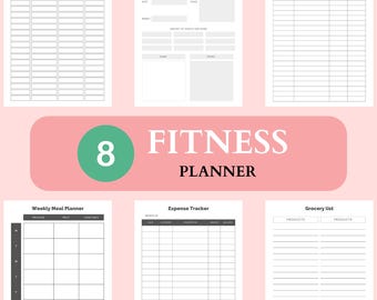 Home Life Digital Planner Bundle: Budget, Meal, Fitness Trackers (Printable PDF)