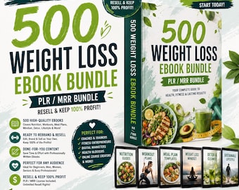 Weight Loss eBook Bundle: 500+ PLR Fitness TXT Files (Digital Download)