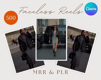 PLR MRR 500 Reels de Instagram con estética sin rostro - Videos de estilo de vida estético de lujo - Videos de Instagram sin rostro - Reels de marketing sin rostro