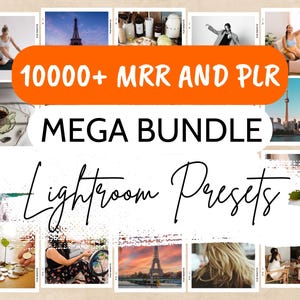 10,000+ Mega Lightroom Preset Bundle, Boho Photo Filters for Instagram, Neutral Aesthetic Presets for Influencers, Rustic Moody Photo Preset