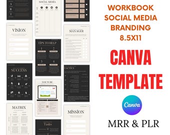 53-Page DIY Branding Kit: Social Media Templates, PLR MRR Digital