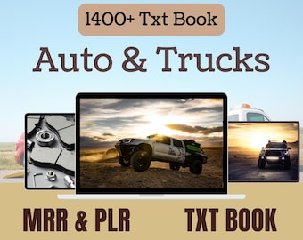 1400+ Auto and Trucks Textbook Digital Instant Download Vehicle Repair and Maintenance Guide