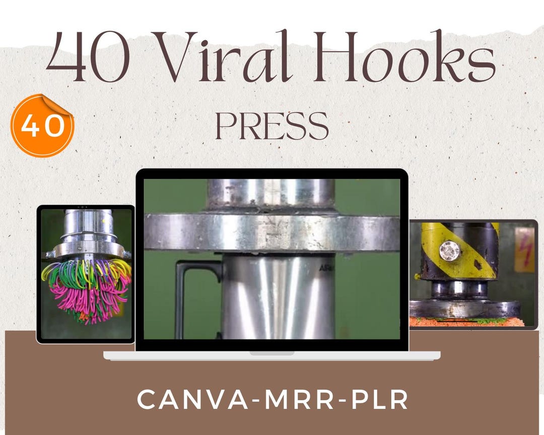 Hydraulic Press Tiktok Viral Hooks Clips Bundle MP4 Download 2025 ...