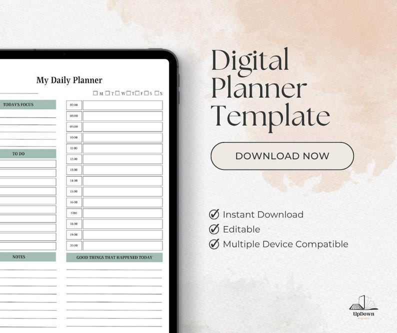 Planner and Calendar PDF – Printable Daily Weekly Monthly Organizer ...