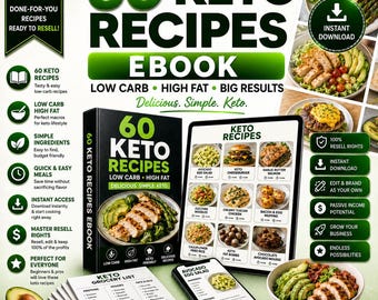 60+ Keto Rezepte eBook: Anleitung für kohlenhydratarme, fettreiche Mahlzeiten (PDF)