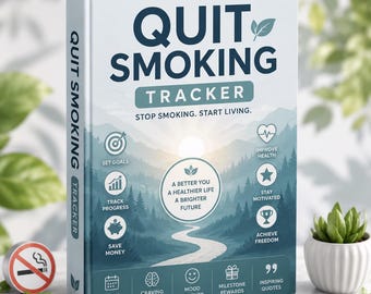 Quit Smoking Tracker PDF – Stop Smoking Daily Log, Printable Motivation Sheet, Habit Tracker for Recovery, Instant Download Journal
