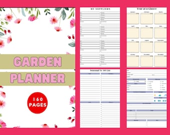 Printable Garden Planner: Vegetable, Herb, Flower Garden Layout (Digital Download)