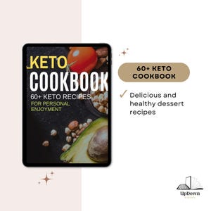 60+ Keto Recipes eBook PDF – Low Carb High Fat Meal Guide, Ketogenic Diet Cookbook for Weight Loss, Digital Healthy Eating Download