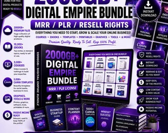 Plus de 2 000 Go DPP MRR Ebook de cours : Éducation au revenu passif (téléchargement numérique)