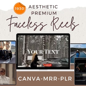 1930 Aesthetic Faceless Video Reels + Story MRR & PLR Resell | Affiliate Marketing, Email, Social Media Mrr DFY Instagram Templates Digital
