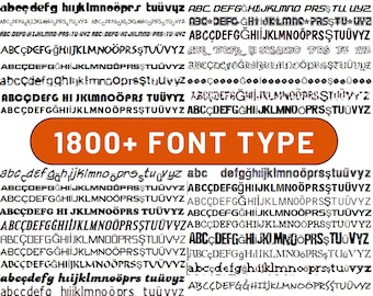 1800+ Font Bundle, Cursive, Script, Canva, Procreate Fonts (TTF, Digital Download)