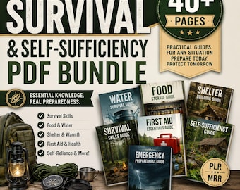 Survival & Self-Sufficiency PDF Bundle: Emergency Preparedness Guides (PLR MRR Digital Product