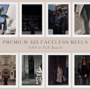 325 Aesthetic Faceless Video Reels + Story MRR & PLR Resell, Affiliate Marketing, Email, Social Media mrr DFY Instagram Templates Digital