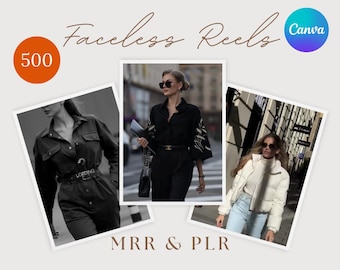 500 Faceless Marketing Reels: MRR/PLR Canva Templates (Digital Download