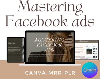 27 Pages Mastering Ads Canva Branding Kit Marketing Templates Bundle DIY Package for Social Media Small Business PLR MRR Digital