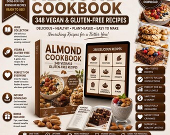 Almond Cookbook: 348 Vegan, Gluten-Free Recipes (Digital Download PDF)