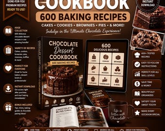 Chocolate Dessert Cookbook: 600+ Baking Recipes (PDF Download