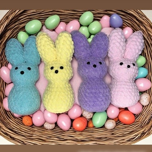 Crochet Peeps Marshmallow Easter Bunny