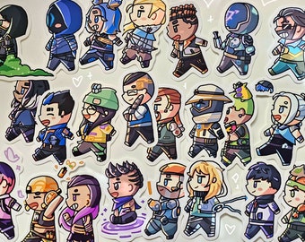Valorant Chibi Walking Stickers