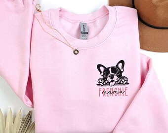 Frenchie Mama Sweatshirt, Dog Mom Sweatshirt, New Dog Owner, French Bulldog Sweatshirt, Dog lover gift, Dog Mom gift, Dog Mom Sweatshirt