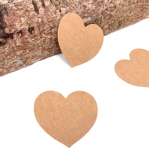 4,5cm Geschenkanhänger Herzen | Kraftpapier | Anhänger, Etiketten | gelocht- oder ungelocht