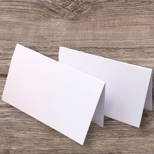 Tischkarten weiß | Stückzahl wählbar | Hochzeit | Platzkarte | blanko unbedruckt
