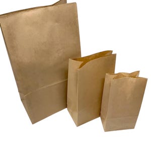 Papiertüten | Blockbodenbeutel | Kraftpapier braun | Stückzahl wählbar | vier Größen zur Auswahl