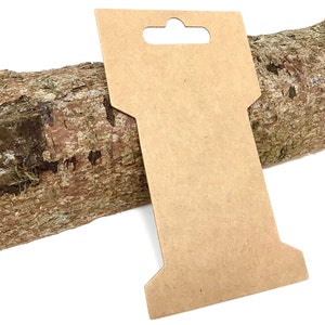 Wickelkarte Kraftpapier | braun| für Bänder und Borten | Stückzahl wählbar