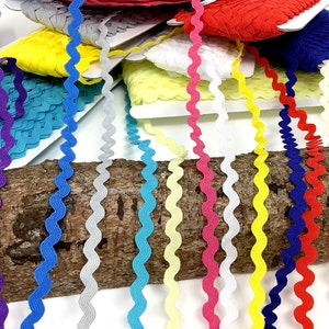 5 Meter Zackenlitze (0,50 EUR/m) Zick Zack Borte | NEUE Farben | Farbwahl 29 verschiedene Farben