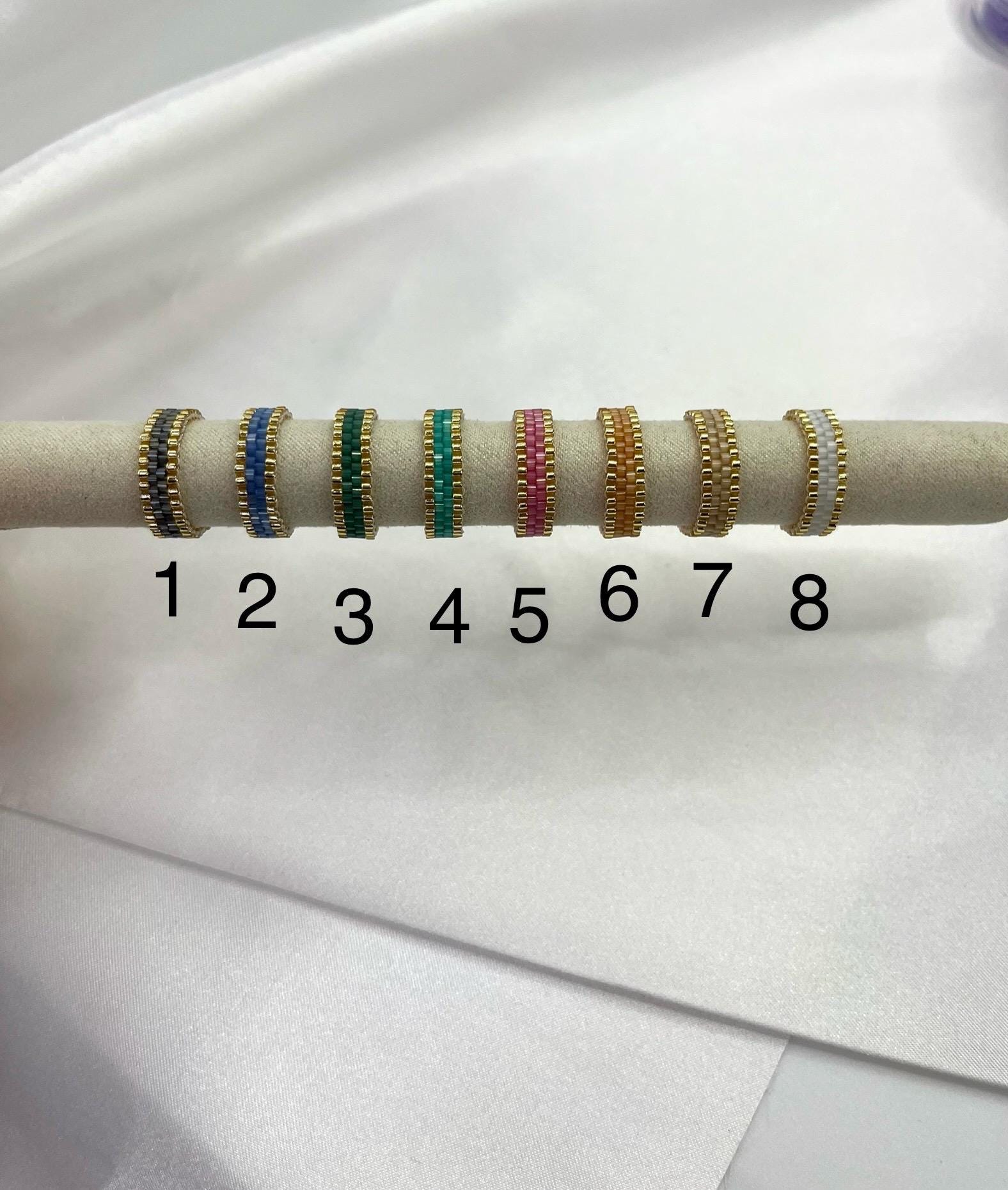 Handmade Beaded Ring - Etsy