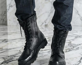 Vintage 70s Bally Swiss Leather Black Hiking Ankle Boots  display picture 2
