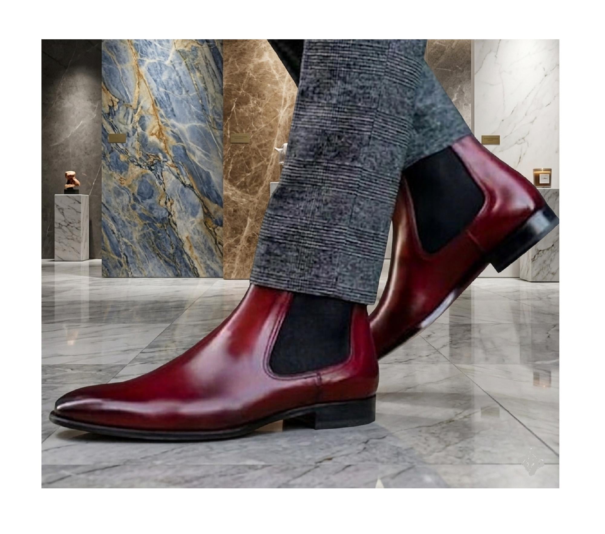 Handmade Luxury Turkish Chelsea Boots – Genuine Cow Leather – US Size 11 ? Turkish × Italian Collab ? Handmade Premium Cuban Heel  main image 3