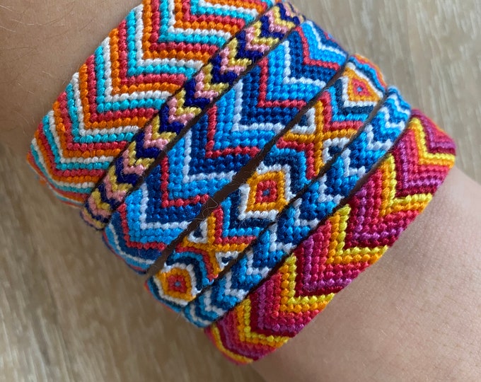 Handmade Friendship Bracelets - Embroidered- Handmade by Enthusiastic Teen
