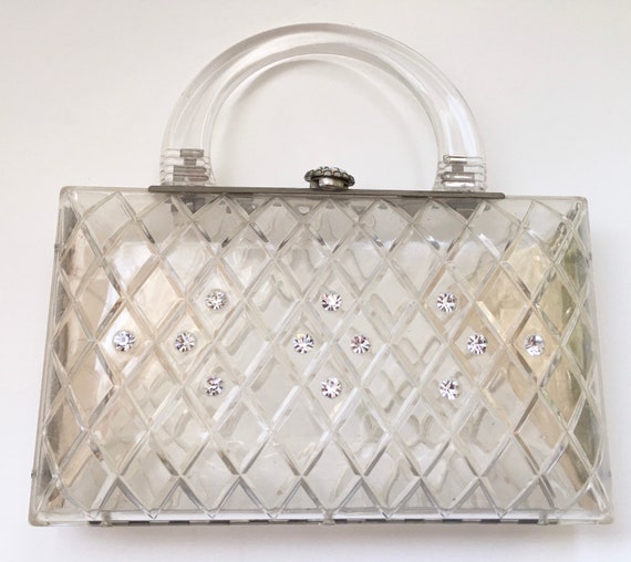 Lucite slim box purse