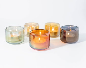 Handblown Glass Votive in 5 Gorgeous Colours