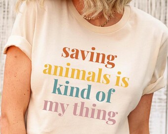 Saving Animals Shirt, Animal Rescue Tee, Rescue Animal T-Shirt, Adopt Don't Shop Tee, Animal Shelter Volunteer Gift