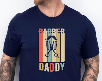 Barber Daddy T-Shirt, Funny Barber Dad Graphic Tee