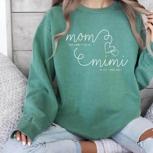 Custom Mimi Est Sweatshirt: Pregnancy Announcement Gift