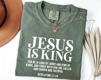 Yeshua Shirt, Jesus is King Shirt, Jesus Shirt, Jesus t shirt, Jesus Merch, Christian Streetwear, Mens Christian Shirt, Faith Shir