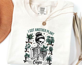 Plant Lover Skeleton T-Shirt: Funny Gardening Tee