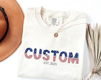Custom USA Flag Est. 2025 Shirt - American Family Tee