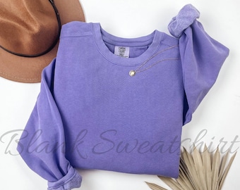 Comfort Colors Sweatshirt, Unisex Relaxed Fit, Garment-Dyed Cotton Blend