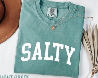 Salty Comfort Colors T-Shirt: Trendy Preppy Beach Tee