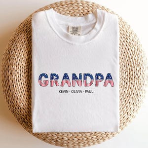 Custom Grandpa Shirt-Grandpa Shirt With Names- Personalized Grampa T-shirt- Father&#39;s Day Shirt- Grandpa With Children Names- Gpa Tee