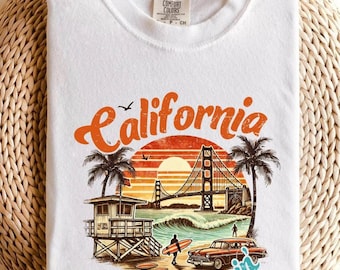 California Dreamin' Tee: Retro 70s West Coast Shirt