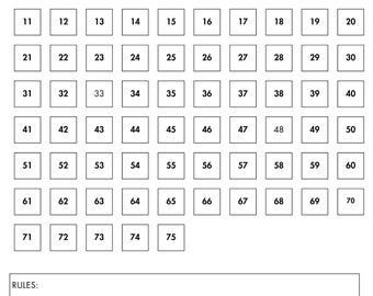 75 Days Challenge Printable