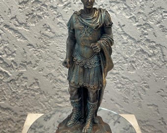 Julius Caesar-bustebeeldhouwwerk | Romeins keizerstandbeeld voor geschiedenis- en kunstliefhebbers | Klassiek Romeins kunstdecor | Oud Rome en Grieks decor