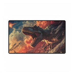 Tapete de juegos T-Rex MTG, tapete de juegos Dino EDH, tapete de escritorio DND, tapete de juegos de fantasía, mazmorras y dragones, tapete de escritorio de Jurassic World, alfombrilla de ratón de dinosaurio