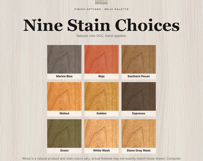 Solid Wood Stain Sample: Non-Toxic Food-Safe Finish - MEJA Designs