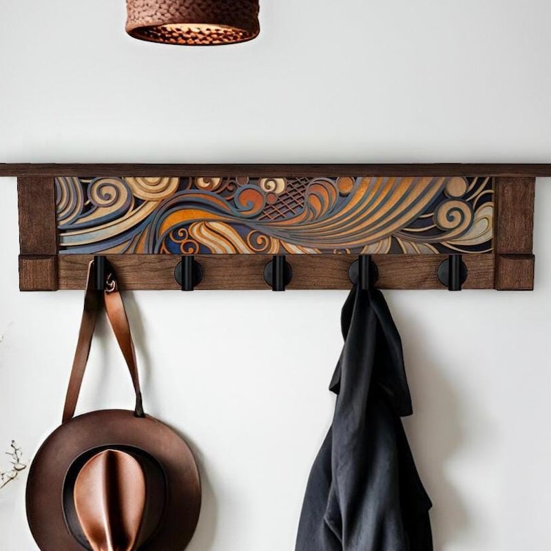 View of Rustic Coat Rack - Etsy